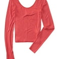 thumbnail image 1 of Aeropostale Womens Bodycon Basic T-Shirt, Orange, Juniors, Medium, 1 of 2