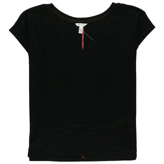 Aeropostale Womens Boxy Basic T-Shirt, Black, Juniors, Small