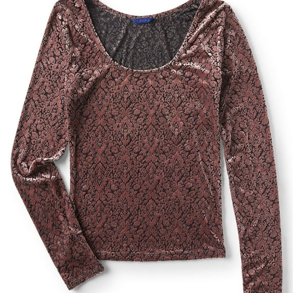 Aeropostale Womens Burnout Basic T-Shirt, Pink, Juniors, Medium