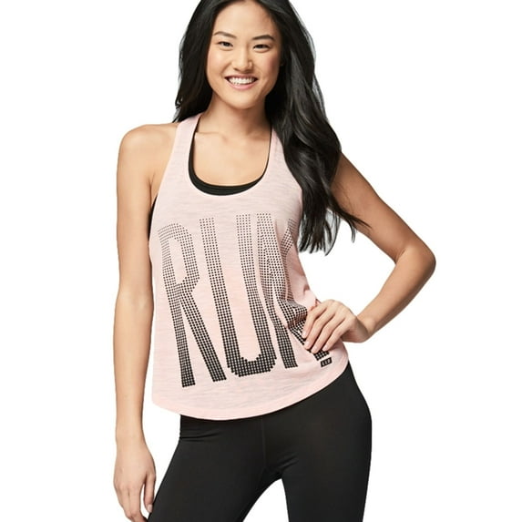 Aeropostale Womens Burnout RUN Tank Top, Pink, Juniors, Large
