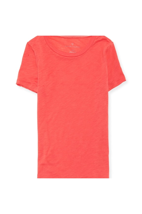Aeropostale Womens Burnout SS Basic T-Shirt, Red, Juniors, X-Small