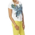 thumbnail image 1 of Aeropostale Womens Butterfly Boxy Graphic T-Shirt, White, Juniors, X-Large, 1 of 2
