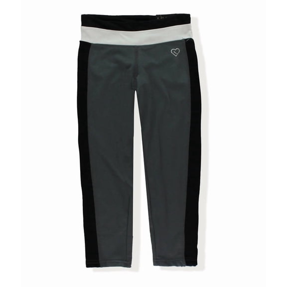 Aeropostale Womens Capri Yoga Pants, Grey, Juniors, X-Small