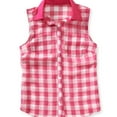 thumbnail image 1 of Aeropostale Womens Checkered Chiffon Tank Top, Pink, Juniors, X-Large, 1 of 1