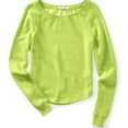 thumbnail image 1 of Aeropostale Womens Chiffon Back Embellished T-Shirt, Green, Juniors, X-Large, 1 of 2