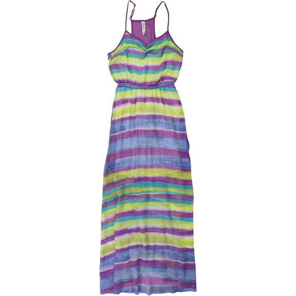 Aeropostale Womens Chiffon Maxi Dress, Multicoloured, Juniors, Small