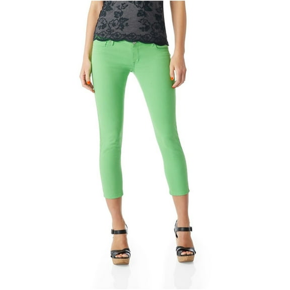 Aeropostale Womens Colorful Cropped Jeggings, Green, Juniors, 1/2