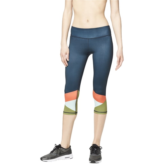 Aeropostale Womens Contrast Capri Casual Leggings, Blue, Juniors, X-Small