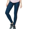 thumbnail image 1 of Aeropostale Womens Contrast Space-dye Yoga Pants, Blue, Juniors, Small, 1 of 2