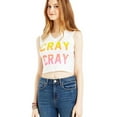 thumbnail image 1 of Aeropostale Womens Cray Cray Tank Top, White, Juniors, X-Small, 1 of 2