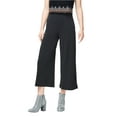 thumbnail image 1 of Aeropostale Womens Crepe Casual Cropped Pants, Black, Juniors, Large, 1 of 1