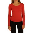 thumbnail image 1 of Aeropostale Womens Crochet Back LS Embellished T-Shirt, Red, Juniors, X-Small, 1 of 5