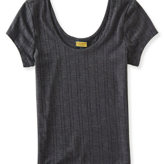 Aeropostale Womens Cropped Basic T-Shirt, Grey, Juniors, Medium