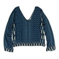 thumbnail image 1 of Aeropostale Womens Deep Double V Pullover Blouse, Blue, Juniors, X-Small, 1 of 1