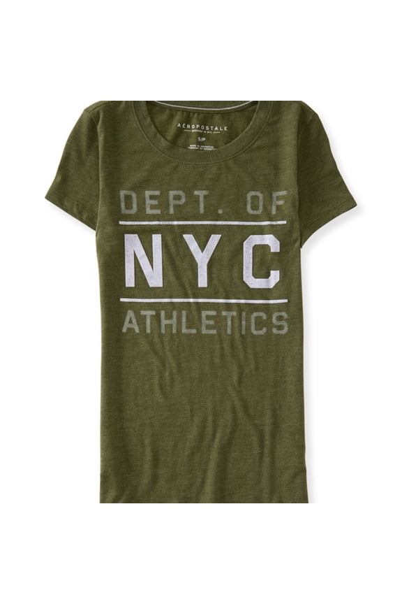 Aeropostale Womens Dept. Of Athletics Graphic T-Shirt, Green, Juniors, X-Small