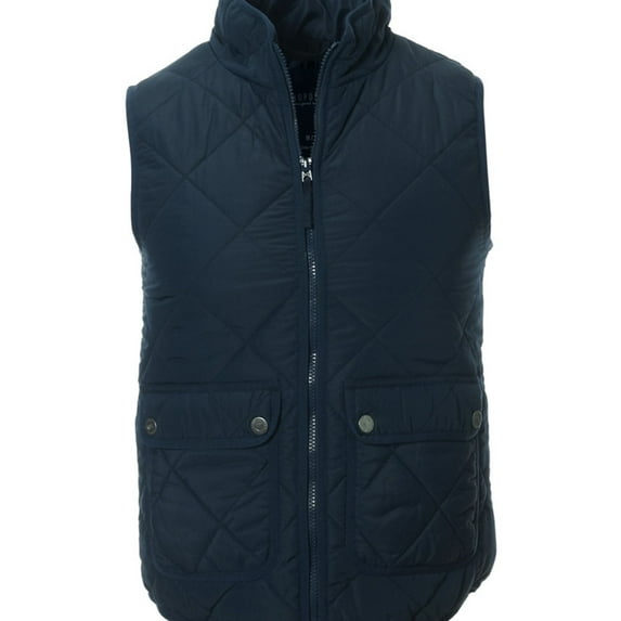 Aeropostale Womens Diamond Quilted Vest, Blue, Juniors, X-Small