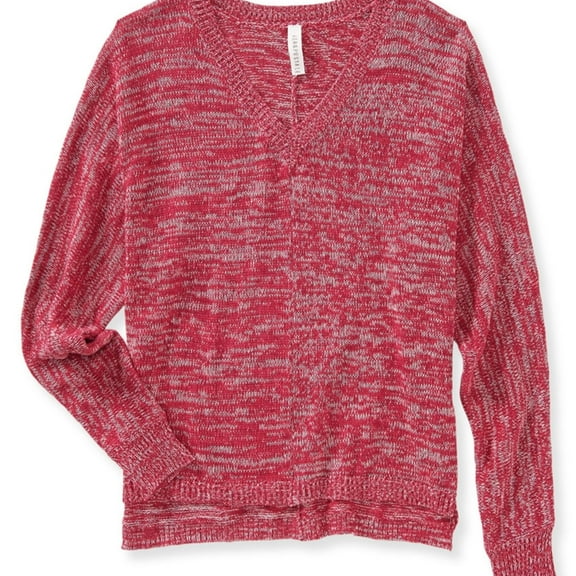 Aeropostale Womens Dolman V-Neck Pullover Sweater, Red, Juniors, Small
