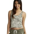 thumbnail image 1 of Aeropostale Womens Emily Printed Tank Top, Green, Juniors, X-Large, 1 of 3