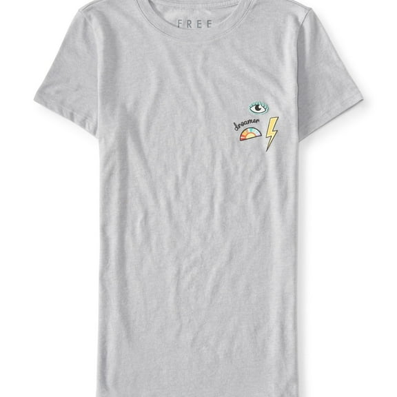 Aeropostale Womens Eye-Con Basic T-Shirt, Grey, Large