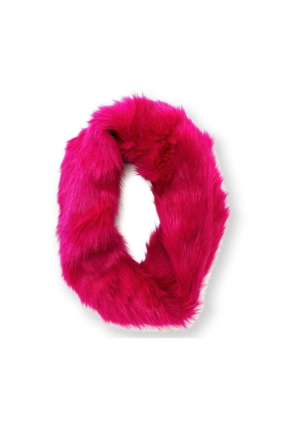 Aeropostale Womens Faux Fur Infinity Scarf Wrap, Purple, Short (under 57 in.)