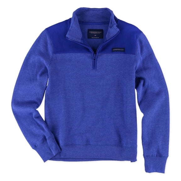 Aeropostale Womens Fleece 1/4 Sweatshirt, Blue, Juniors, X-Small