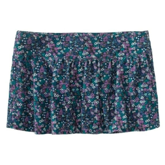 Aeropostale Womens Floral Corduroy Mini Skirt, Blue, Juniors, X-Large