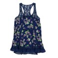 thumbnail image 1 of Aeropostale Womens Floral Lace Tank Top, Blue, Juniors, Large, 1 of 1