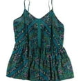 thumbnail image 1 of Aeropostale Womens Floral Lace Tunic Blouse, Green, Juniors, X-Small, 1 of 1
