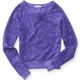 thumbnail image 1 of Aeropostale Womens Floral Print Knit Sweater, Purple, Juniors, X-Large, 1 of 1