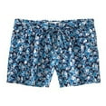 thumbnail image 1 of Aeropostale Womens Floral Print Waistie Casual Mini Shorts, Blue, Juniors, Medium, 1 of 1