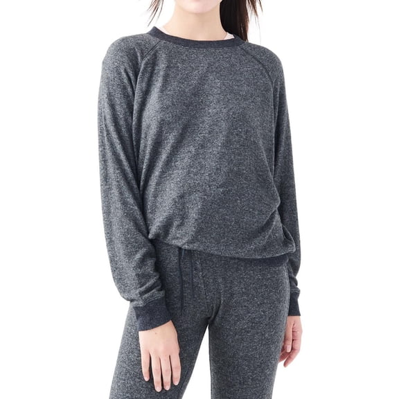 Aeropostale Womens Fuzzy Sweatshirt, Grey, Juniors, X-Small