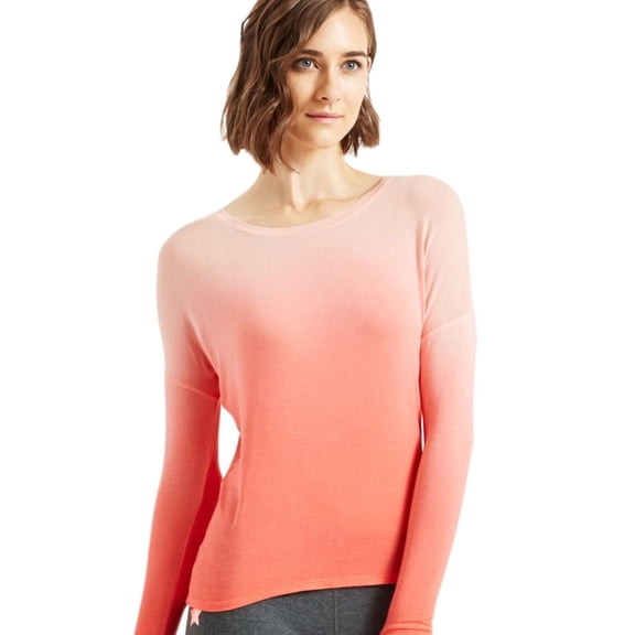 Aeropostale Womens Gradient Cut Out Back Graphic T-Shirt, Orange, Juniors, X-Small