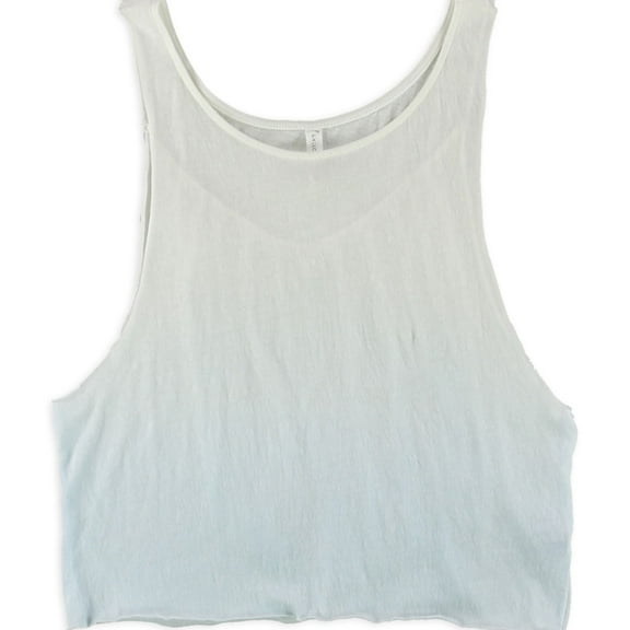 Aeropostale Womens Gradient Fringe Tank Top, Blue, Juniors, Large