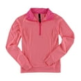 thumbnail image 1 of Aeropostale Womens Half Zip Pullover Basic T-Shirt, Pink, Juniors, Small, 1 of 1