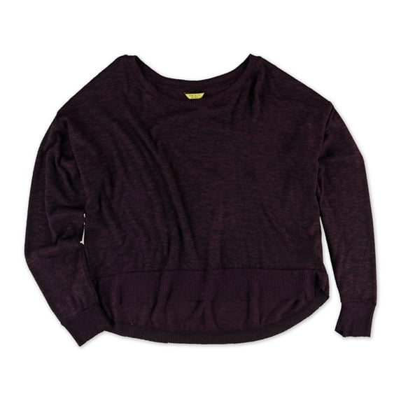 Aeropostale Womens Heather Hi-Lo Pajama Sweater, Purple, Juniors, Large