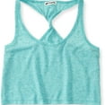 thumbnail image 1 of Aeropostale Womens Heathered Twist Tank Top, Green, Juniors, Medium, 1 of 2