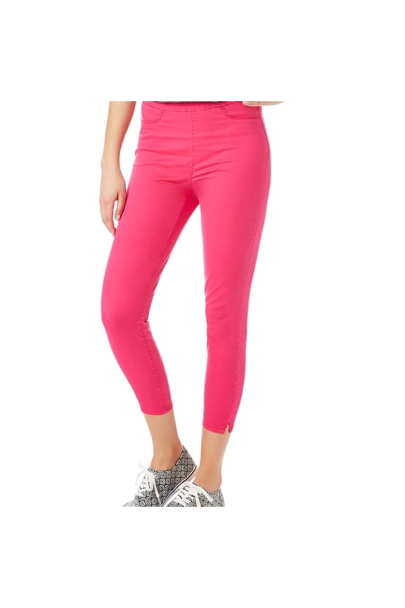 Aeropostale Womens High-Rise Cropped Jeggings, Pink, Juniors, X-Large