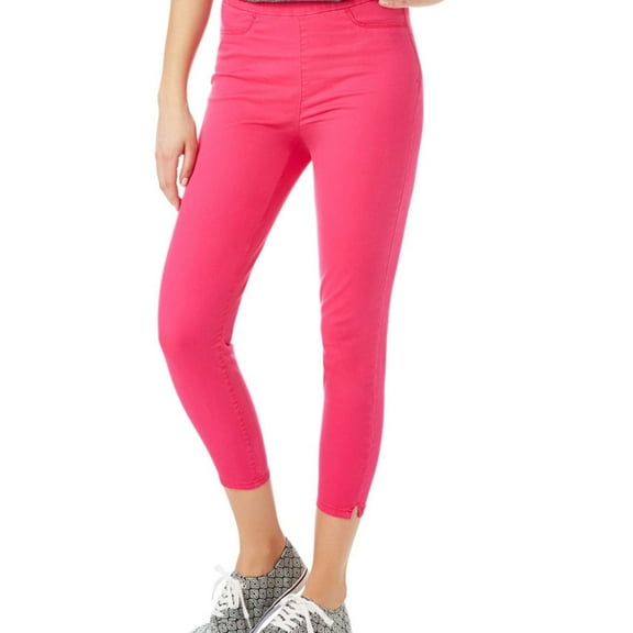 Aeropostale Womens High-Rise Cropped Jeggings, Pink, Juniors, X-Small