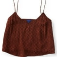 thumbnail image 1 of Aeropostale Womens Jacquard Cami Tank Top, Brown, Juniors, X-Small, 1 of 1