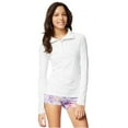 thumbnail image 1 of Aeropostale Womens LLD Quarter Zip Top Graphic T-Shirt, White, Juniors, Small, 1 of 2