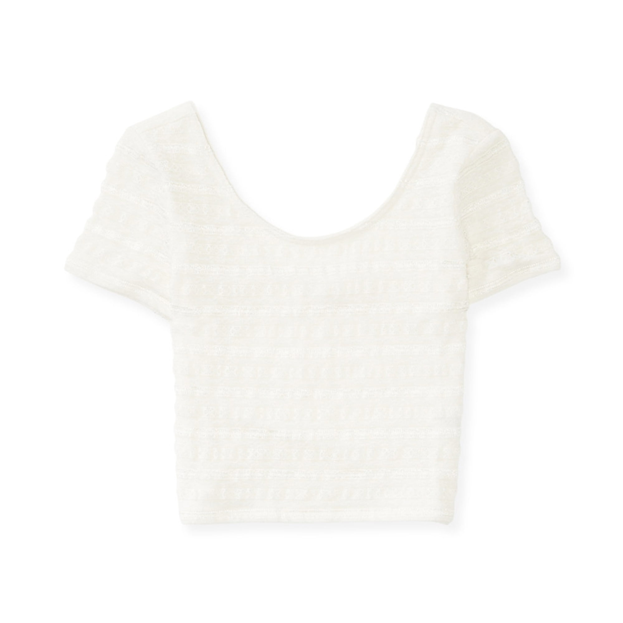 Aeropostale Womens Lace Bodycon Crop Graphic T-Shirt, Off-White, X-Large