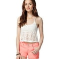 thumbnail image 1 of Aeropostale Womens Lace Crop Cami Tank Top, Off-White, Juniors, Large, 1 of 3