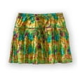thumbnail image 1 of Aeropostale Womens Lined Pleated Floral Mini Skirt, Yellow, Juniors, X-Small, 1 of 1