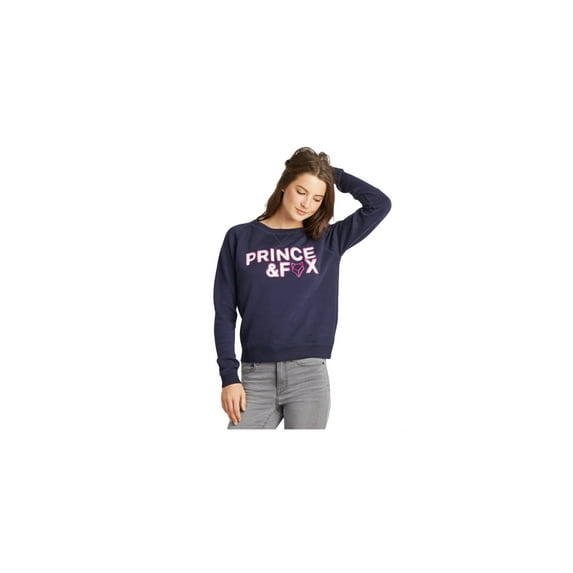 Aeropostale Womens Logo Applique Sweatshirt, Blue, Juniors, Medium
