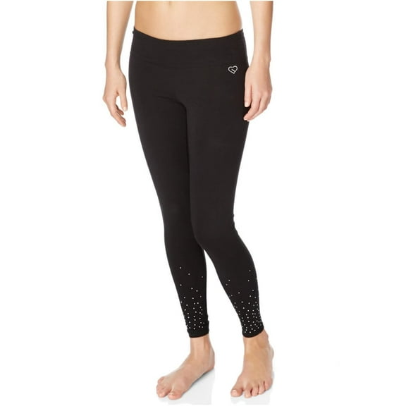 Aeropostale Womens Logo Yoga Compression Athletic Pants, Black, Juniors, X-Small
