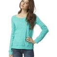 thumbnail image 1 of Aeropostale Womens Ls Crochet Back Basic T-Shirt, Green, Juniors, Medium, 1 of 2