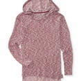 thumbnail image 1 of Aeropostale Womens Marled Knit Hooded Sweater, Red, Juniors, X-Small, 1 of 1