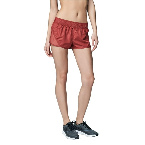 Aeropostale Womens Mesh Athletic Workout Shorts, Orange, Juniors, X-Large
