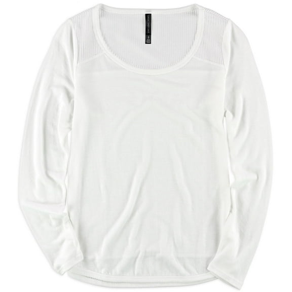 Aeropostale Womens Mesh Shoulder Embellished T-Shirt, White, Juniors, X-Small