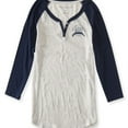 thumbnail image 1 of Aeropostale Womens NYC Athletics Henley Shirt, Grey, Juniors, X-Small, 1 of 1
